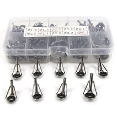 Compact storage box with tips organized by size