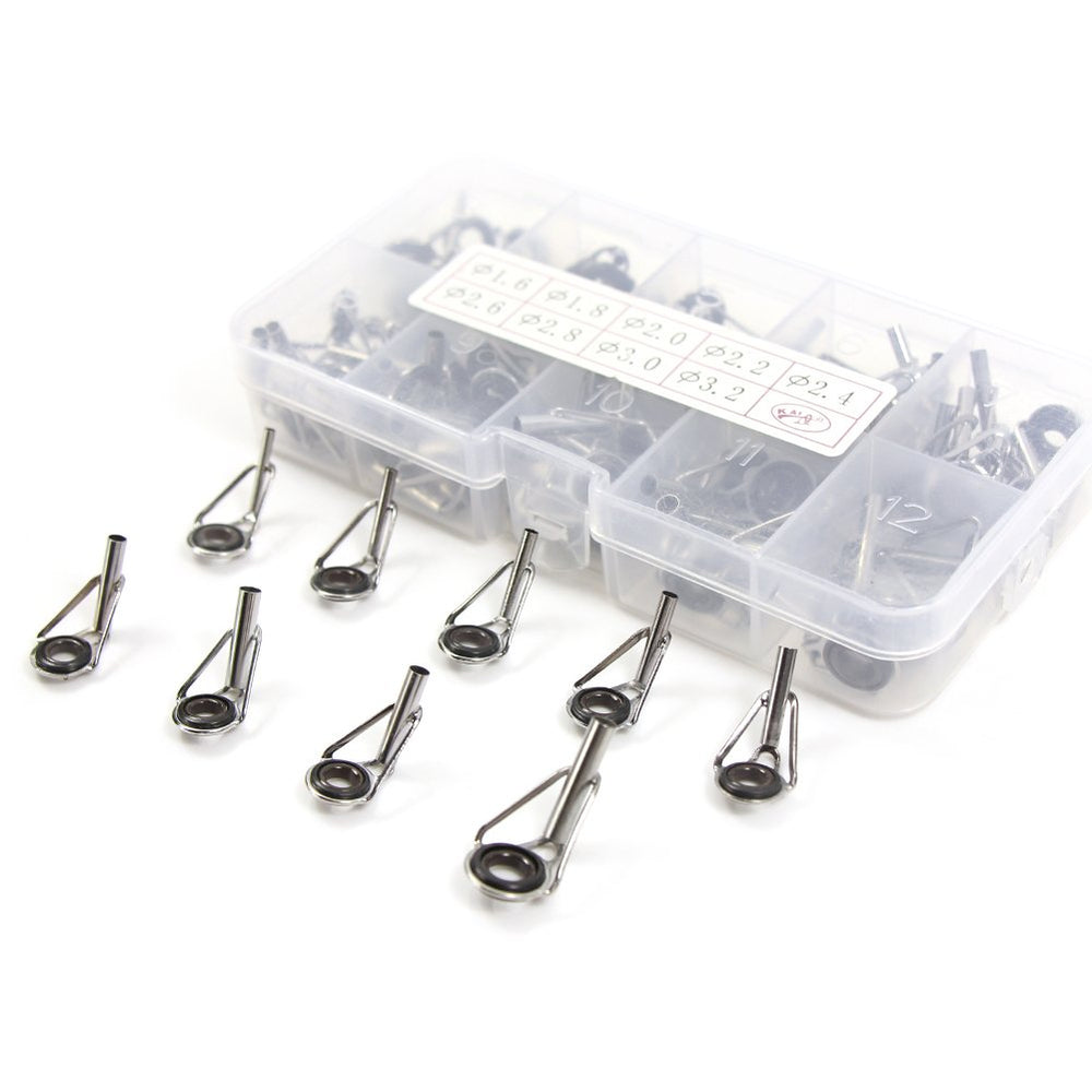 Tip repair kit compatible with lure, boat, and raft fishing rods