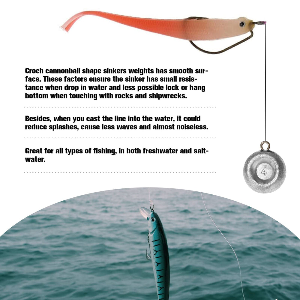 Croch Disc Sinkers 4oz for saltwater fishing