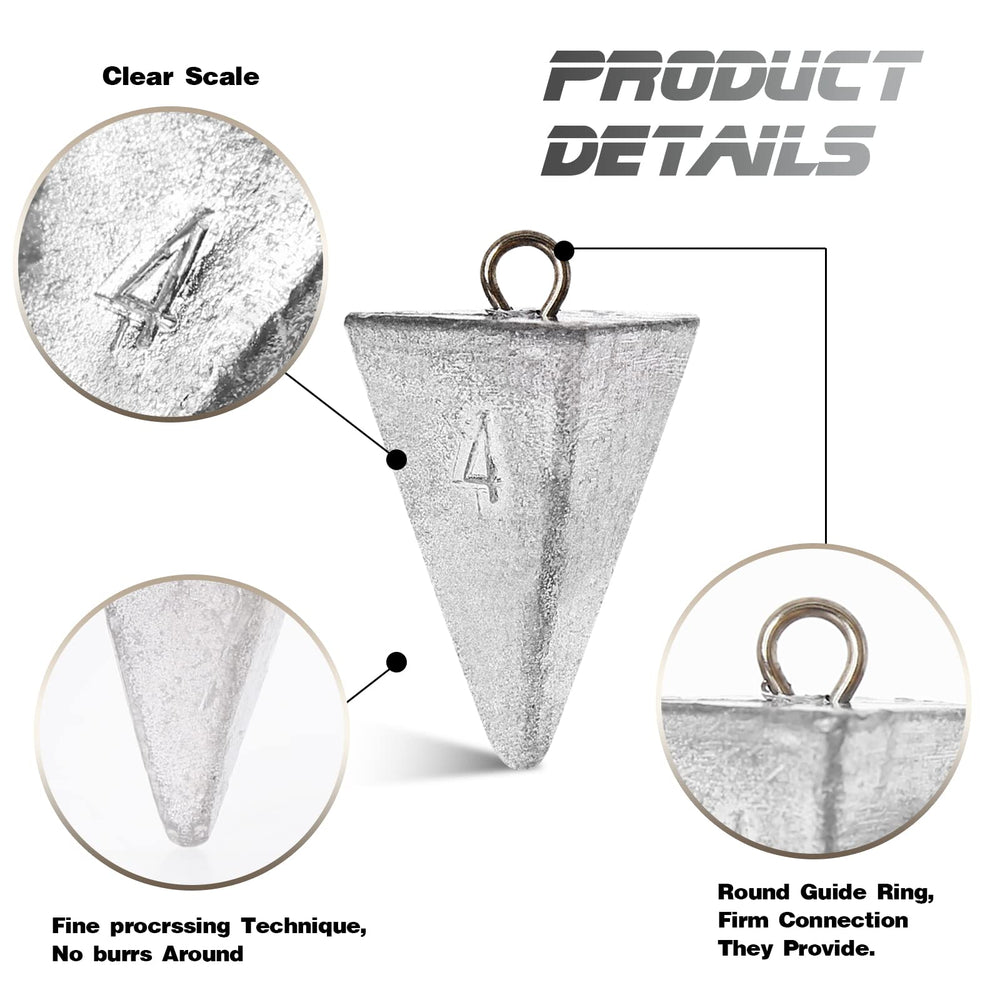 Croch Pyramid Sinker 2oz for saltwater fishing