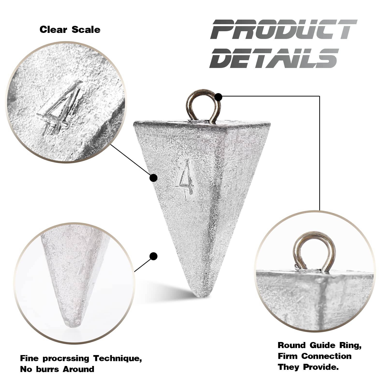 Croch pyramid sinker 3oz saltwater fishing weight