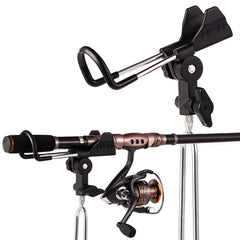 Croch bank fishing rod pole holder set of 2 installed in ground