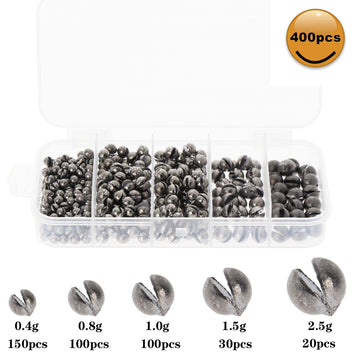 Removable split-shot weight 0.4 g (0.014 oz) – 150pcs