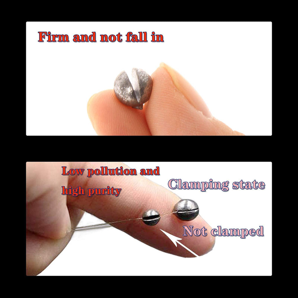 Removable split-shot weight 0.8 g (0.028 oz) – 100pcs