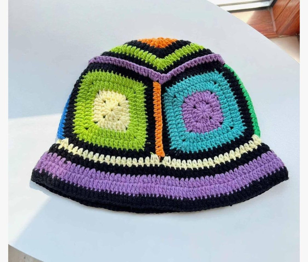 Soft wool yarn knit crochet hat—breathable and durable
