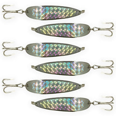 Side view of 2oz Crocodile Spoon Lures 6-pack