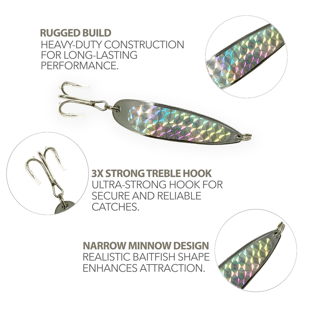 Six Crocodile Spoon Lures Ready for Saltwater and Freshwater Fishing