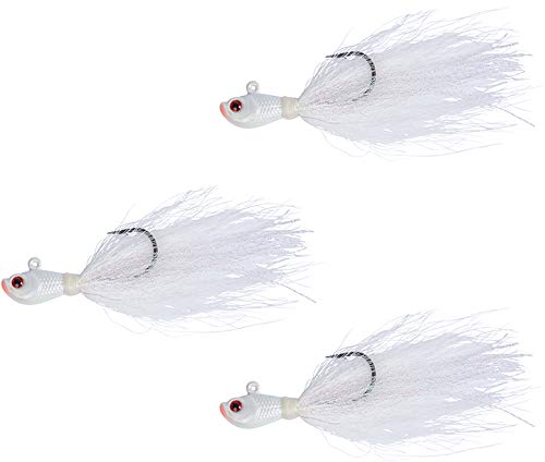 Croft Enterprises Bucktail Jigs 3 Pack - hand-tied bucktail jigs with colored mylar
