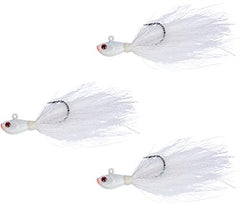 Croft Enterprises Bucktail Jigs 3 Pack - hand-tied bucktail jigs with colored mylar