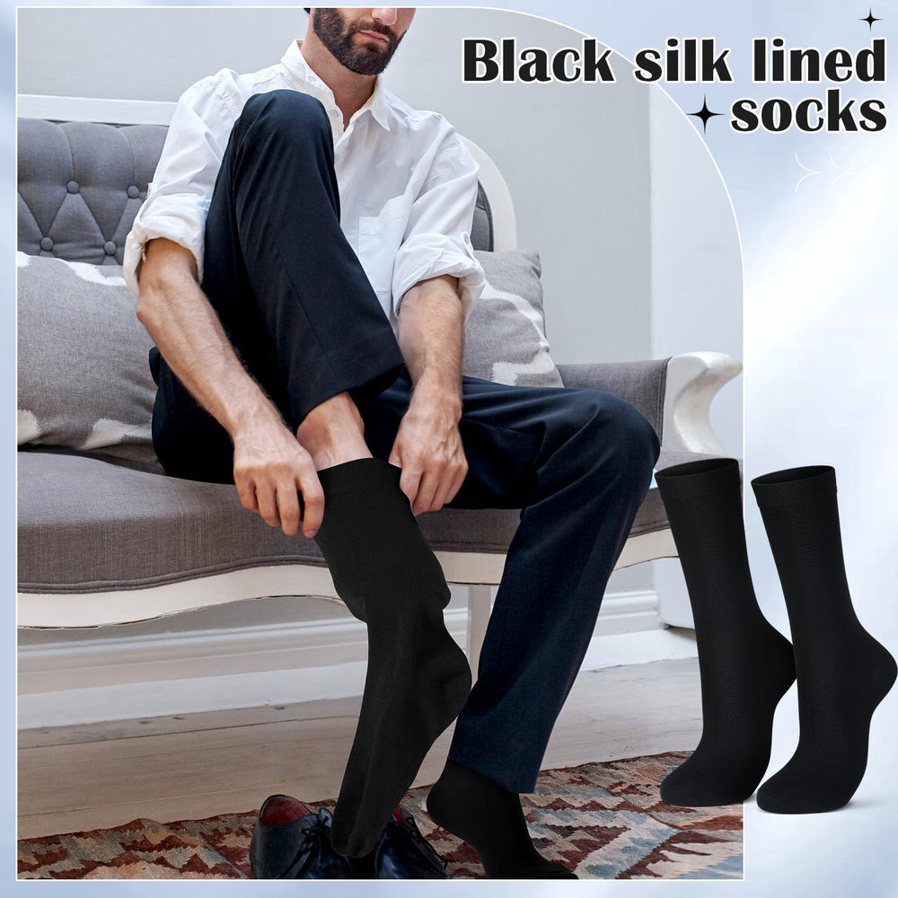 Croloose silk liner socks seamless construction for smooth under footwear.