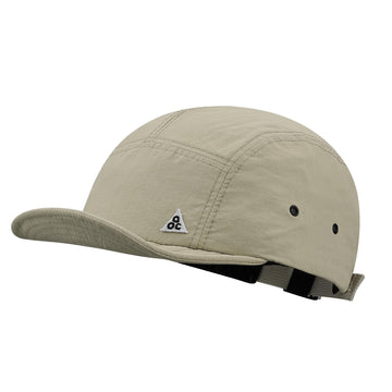 Croogo khaki 5-panel cap front view with flat brim