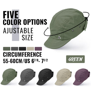5-panel construction and breathable nylon fabric detail