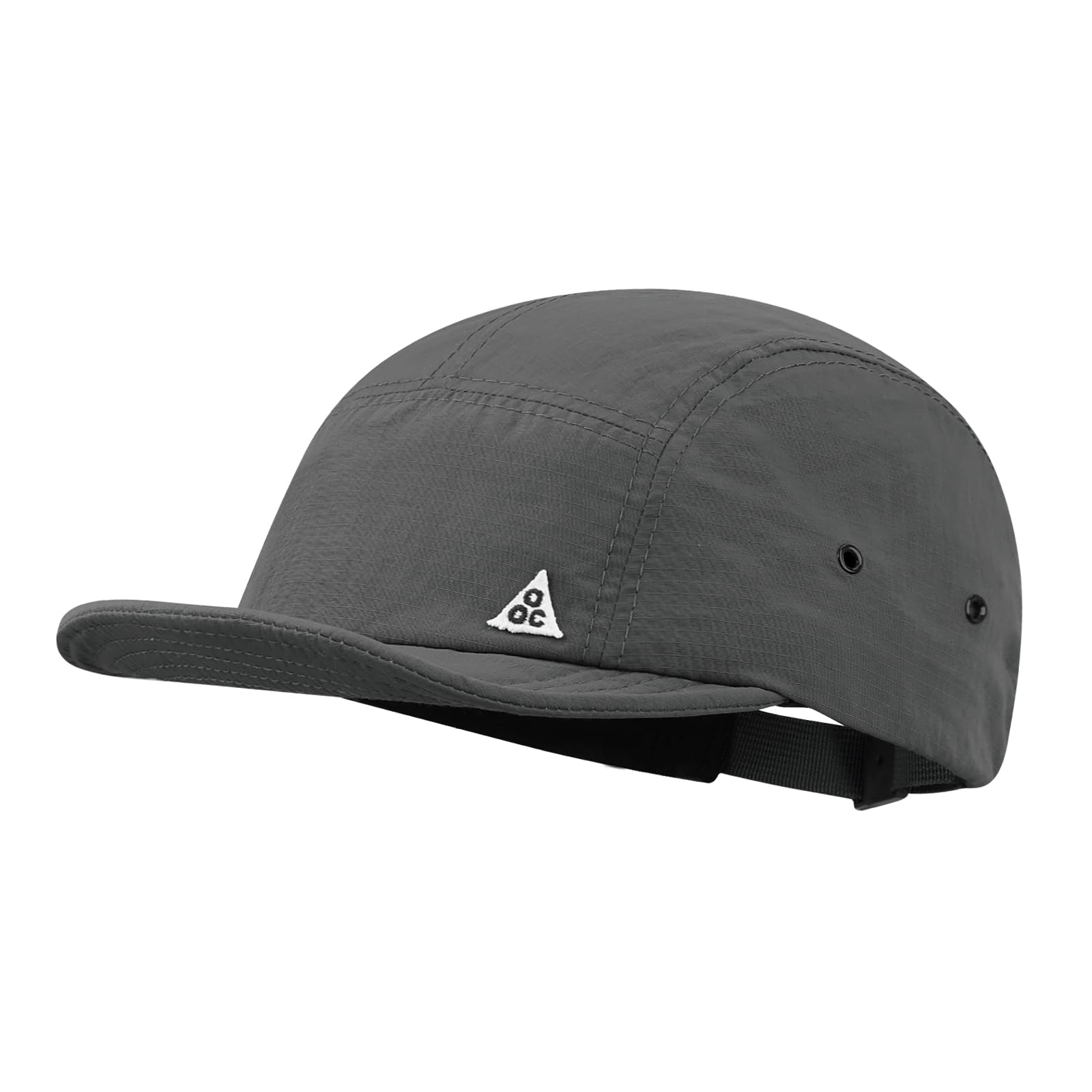 Croogo 5 Panel Short Brim Cap gray - front view