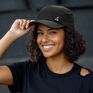 Croogo 5 Panel Short Brim Cap gray - back buckle adjustable