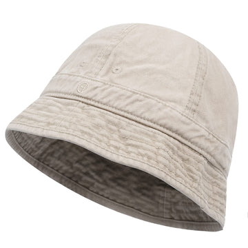 Croogo Beige Bucket Hat - front view