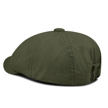 Gift-ready Croogo green newsboy hat on display