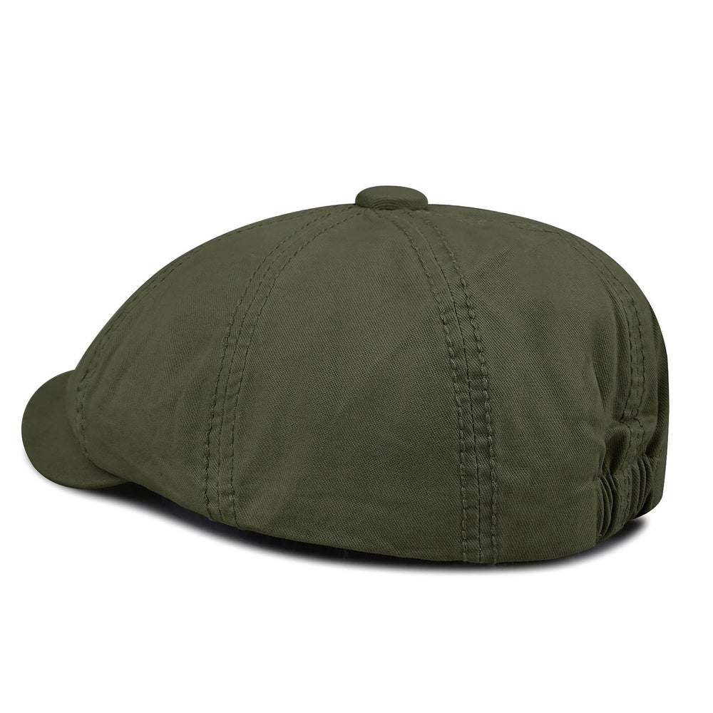 Gift-ready Croogo green newsboy hat on display