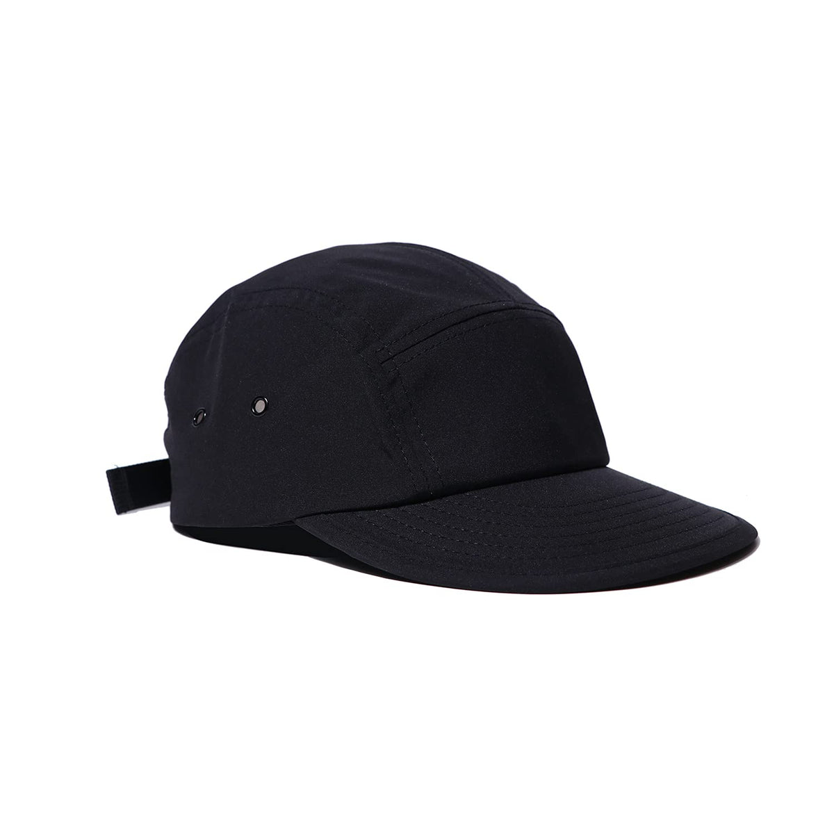 Croogo Casual Flat Brim Cap in black, front view