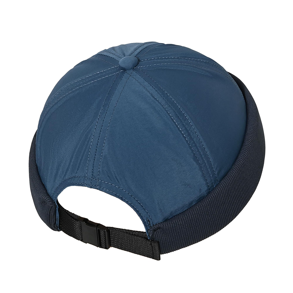 Blue Croogo visor-less sailor cap displayed from the front