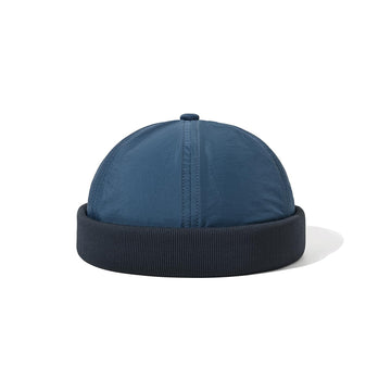 Close-up of lightweight blue nylon material