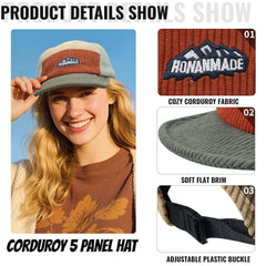 Adjustable snapback closure on Croogo hat