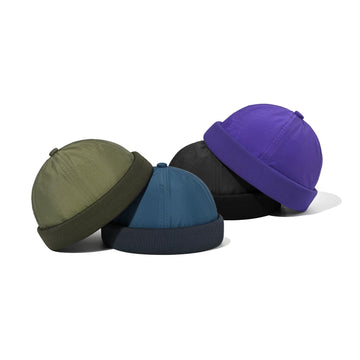 Croogo lightweight docker hat green worn by model for travel and daily use