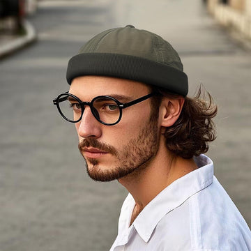 Croogo lightweight docker hat side view showing adjustable snapback closure