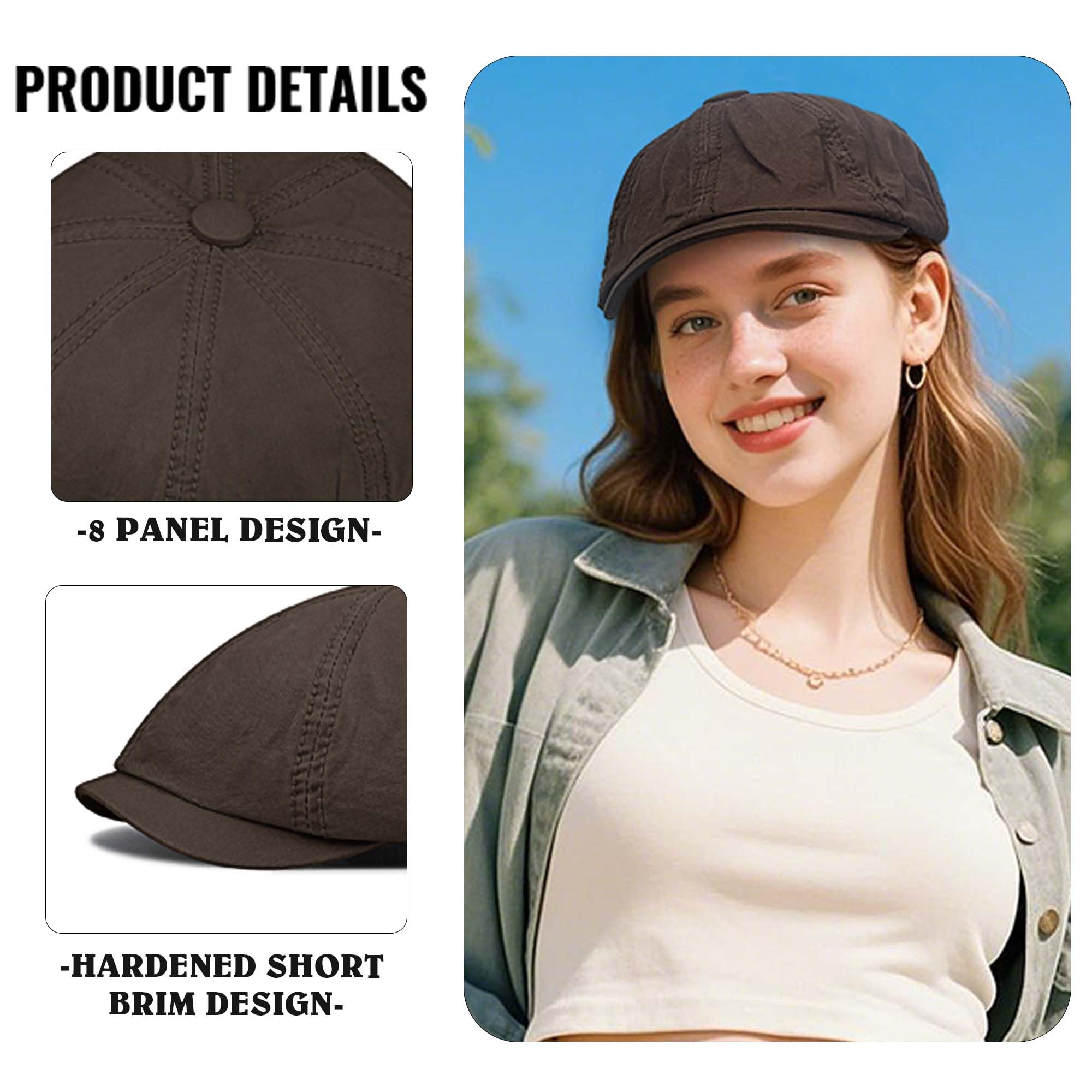 Khaki Irish cap / duckbill style worn outdoors