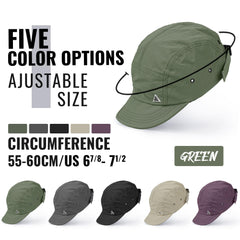 Back buckle closure for adjustable fit - black cap