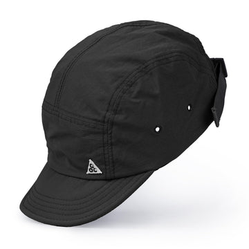 Close-up of quick-dry waterproof nylon fabric - black cap