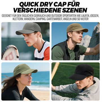 Lifestyle: man wearing the gray mesh cap outdoors