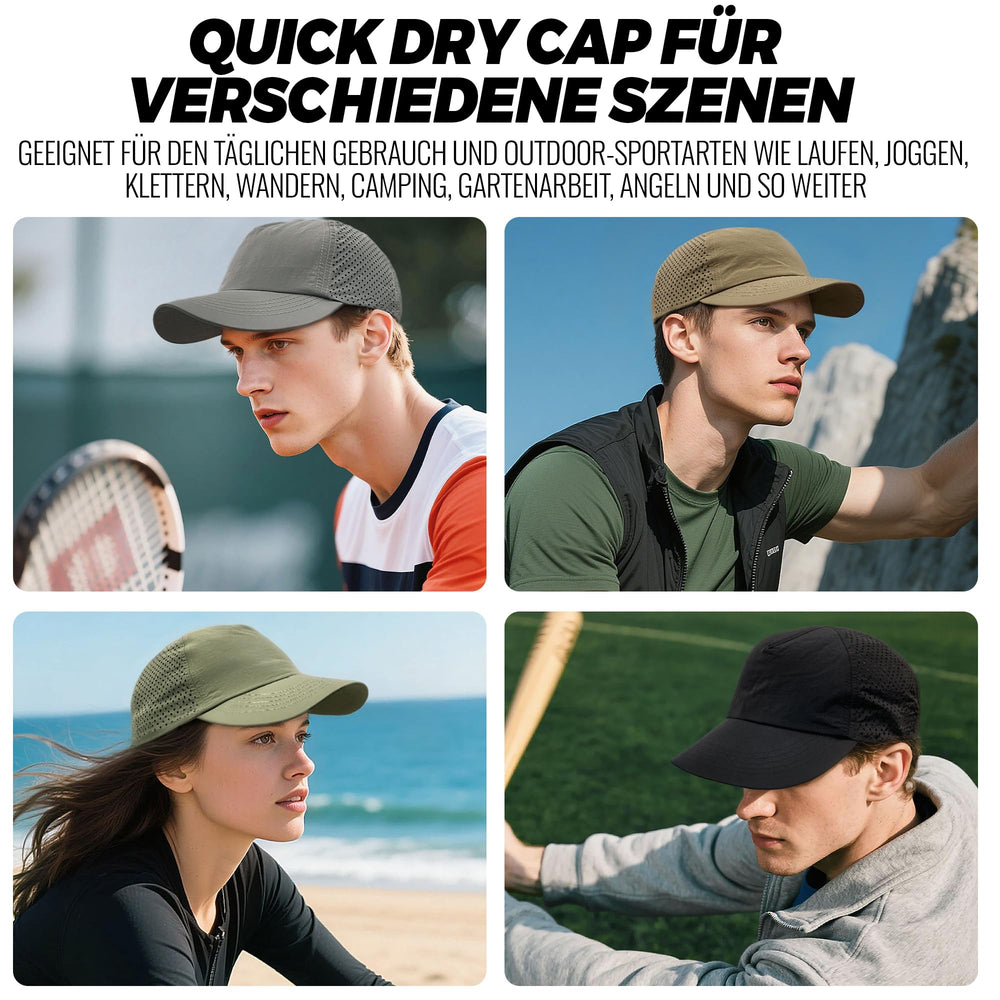 Lifestyle: man wearing the gray mesh cap outdoors