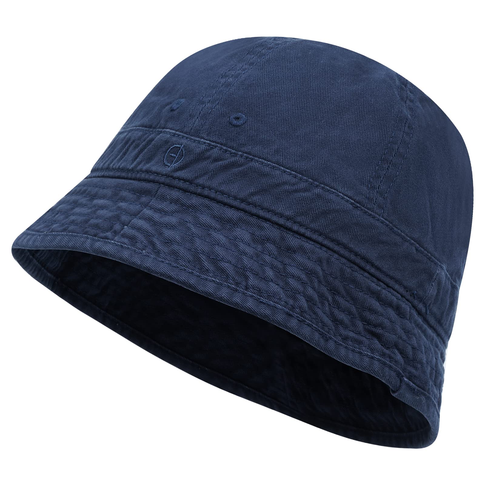 Croogo blue GD69 retro rollable bucket hat - front view