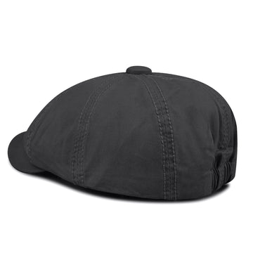 Gift-ready Croogo gray flat cap with solid color design