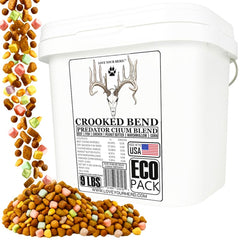 Crooked Bend Predator Chum Blend beef morsels entice predators with a strong savory aroma.
