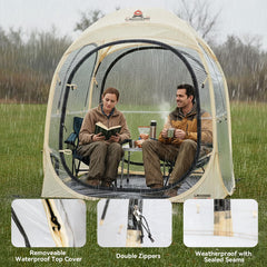 Croosseoutdoors detachable rainfly provides flexible shelter coverage in changing weather