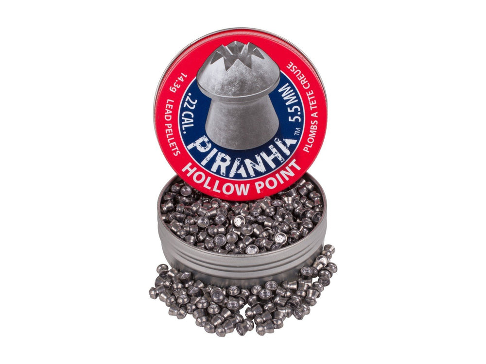 Crosman LPPH2 Premier .22 Piranha 400-count box with silver finish for long-term practice