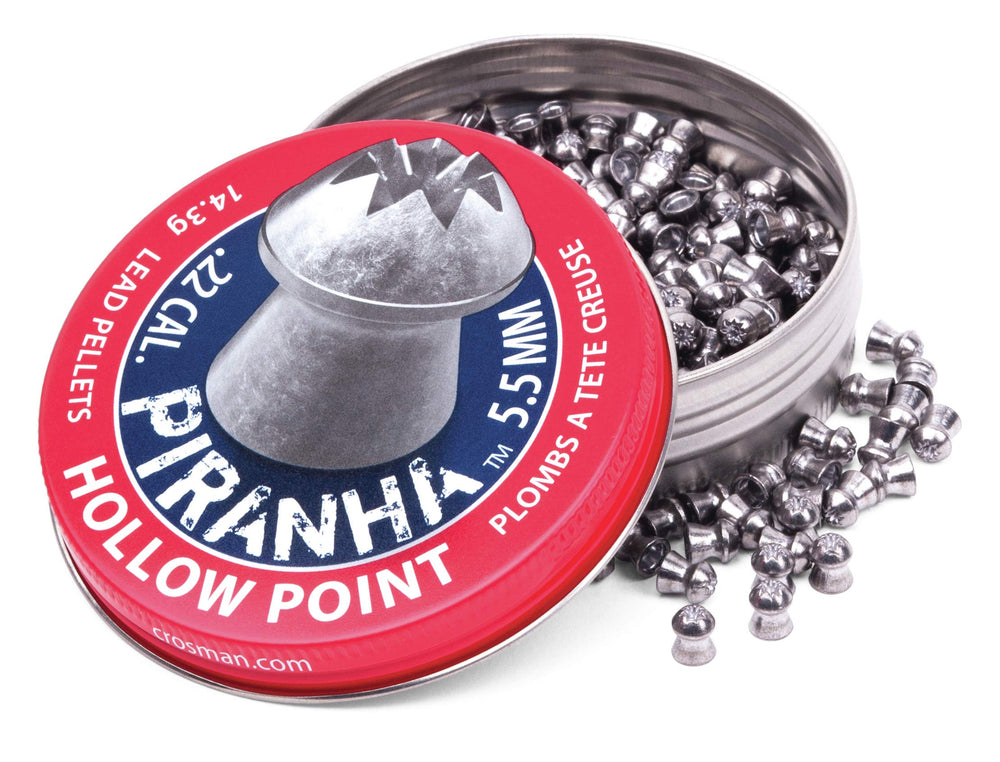 Crosman LPPH2 Premier .22 Piranha pellets 400-count box for reliable backyard practice