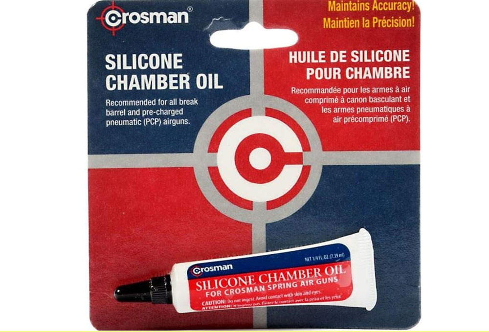 Crosman RMCOIL Silicone Chamber Oil bottle label