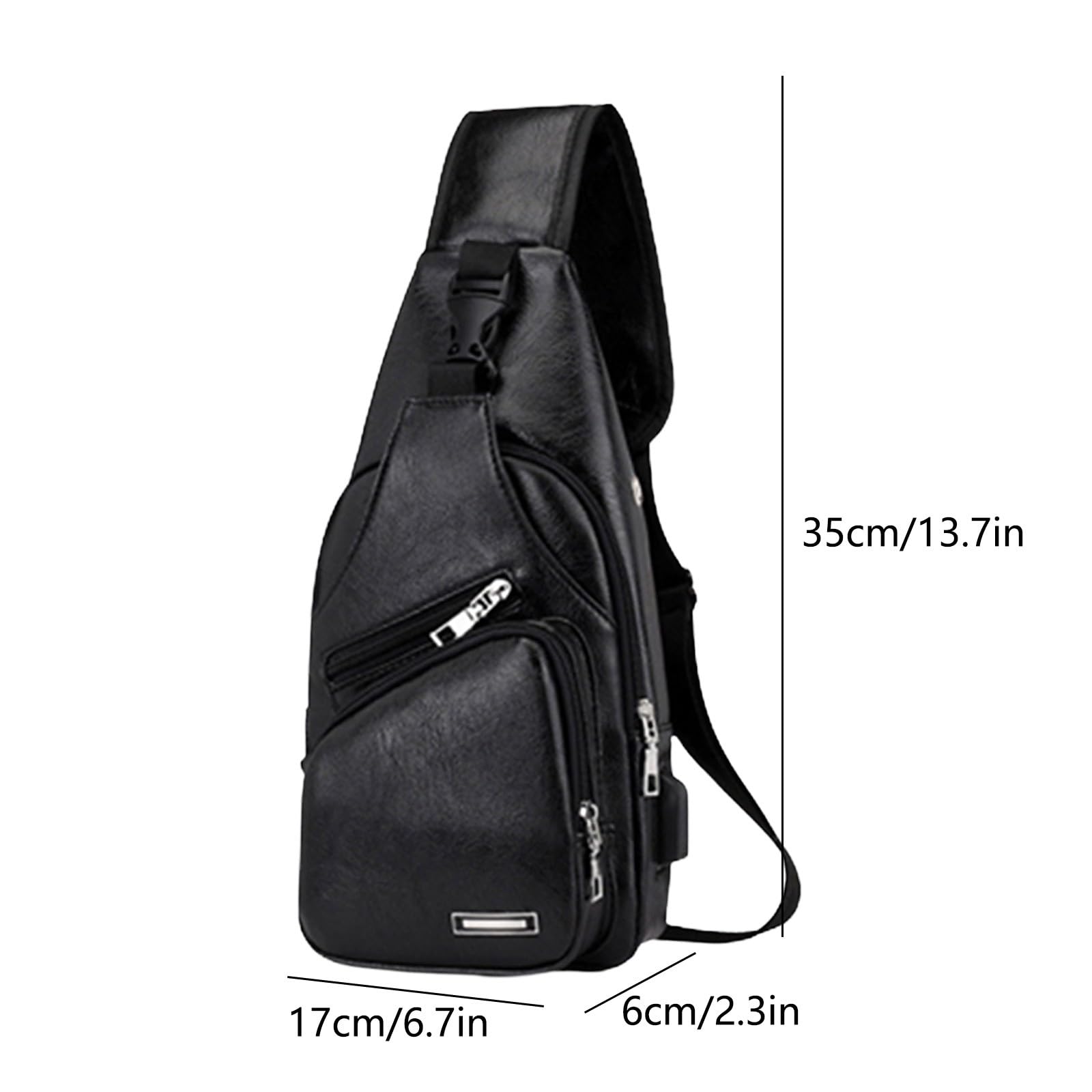 Crossbody Sling Bag earphone hole for easy listening access.