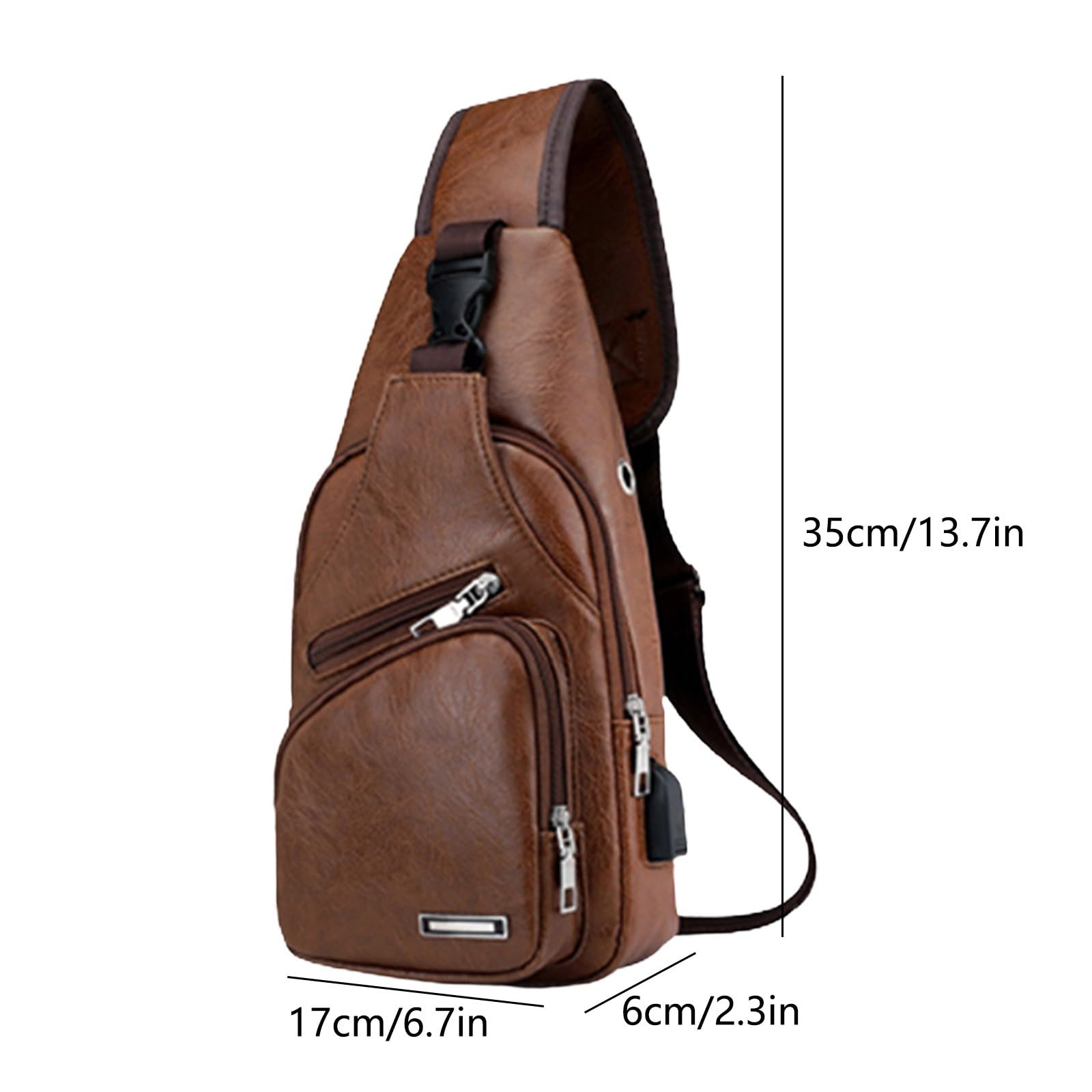 Crossbody Sling Bag earphone hole for seamless listening on the go.