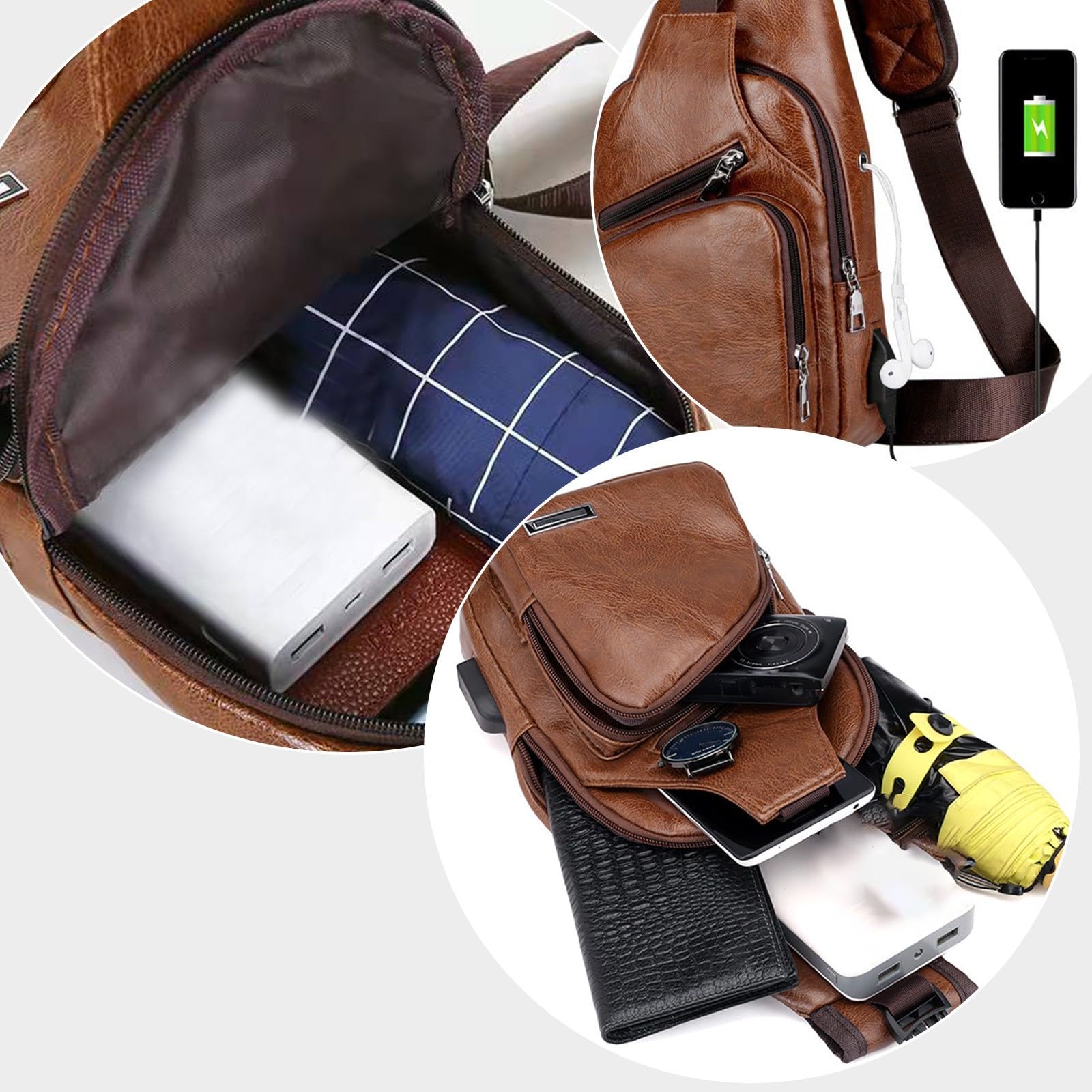 Crossbody Sling Bag multi-purpose use for hiking and daily activities.