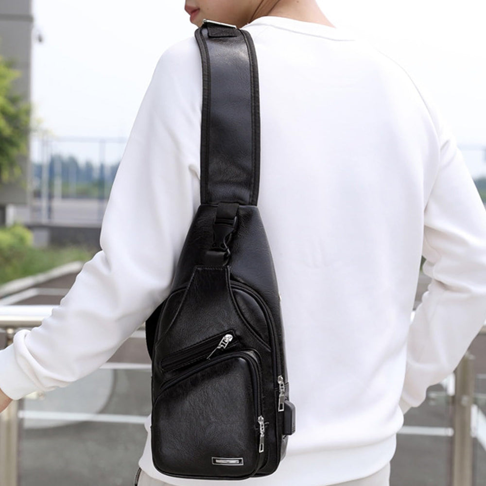 Crossbody Sling Bag side pocket design for quick access.