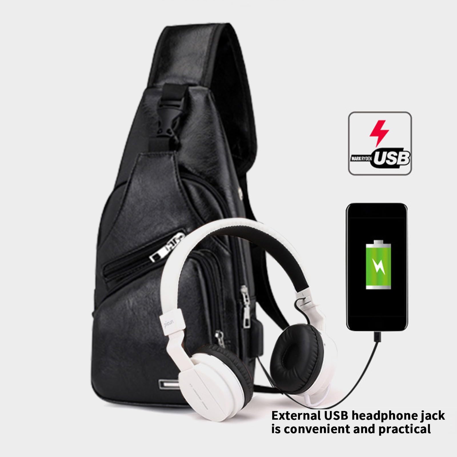 Crossbody Sling Bag adjustable shoulder strap for personalized fit.