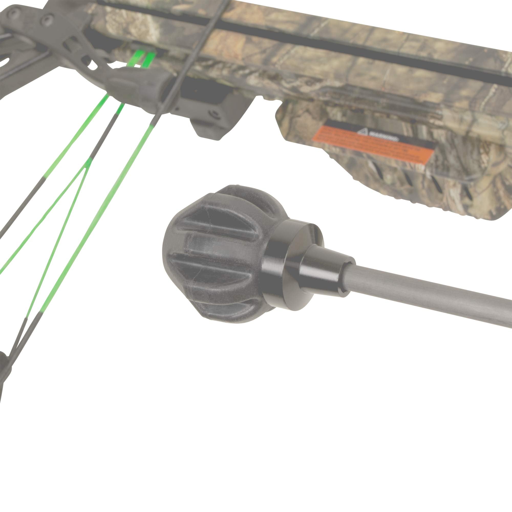 Crossbow bolt de-cocking head threading onto arrows