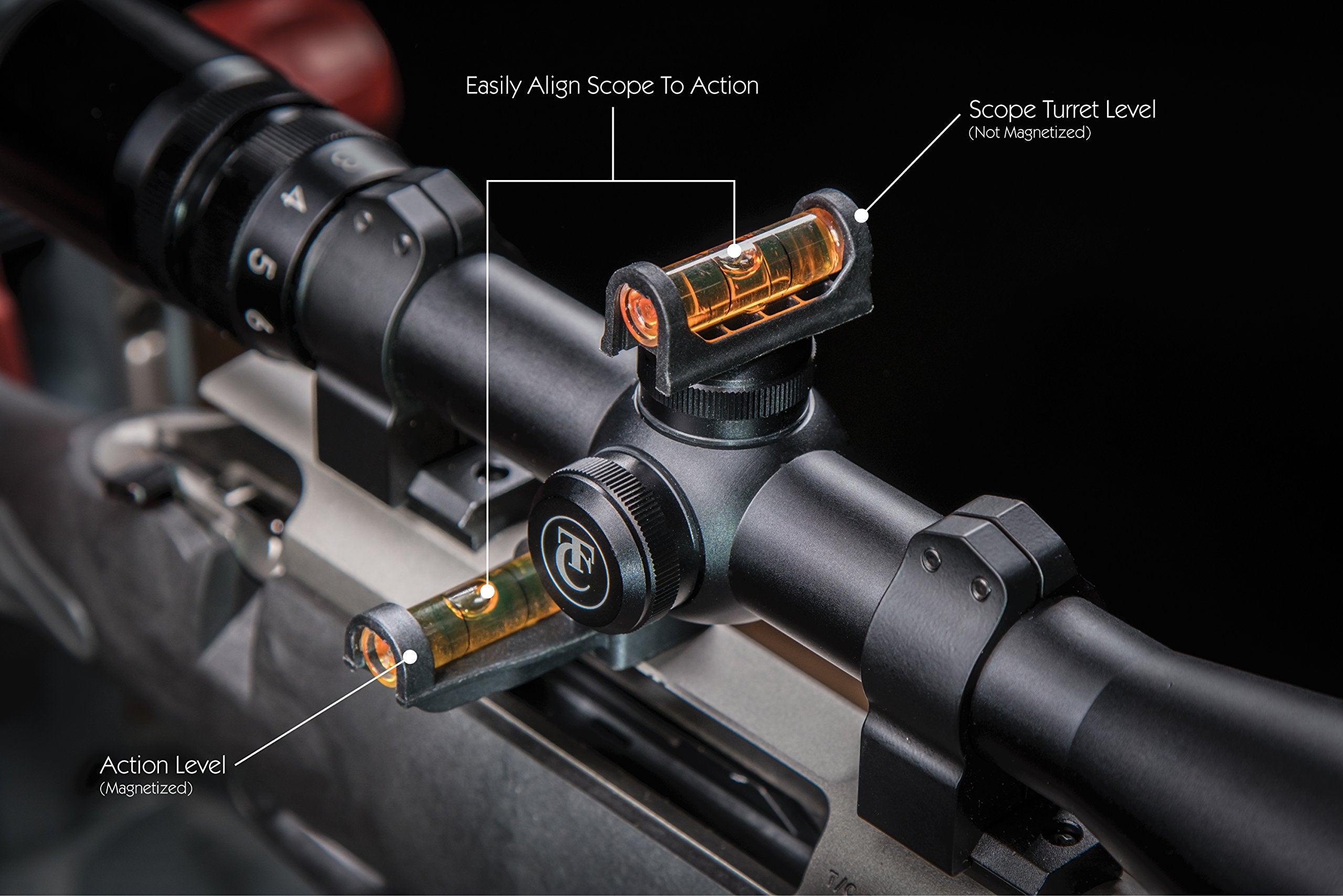 Crosshair alignment indicator showing level