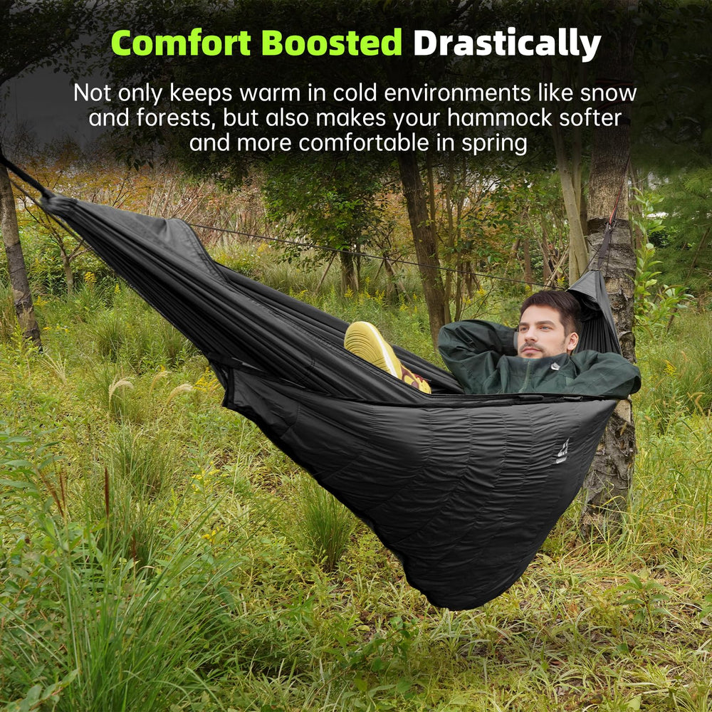 CROSSHIP 500lbs-capacity hammock supports two adults in comfort.