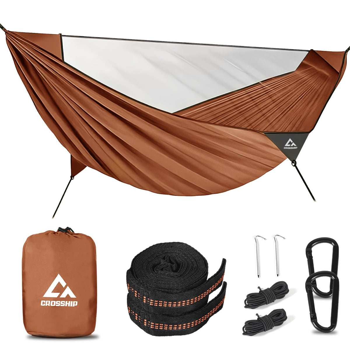 CROSSHIP camping hammock mosquito net protects you from insects during outdoor rests.