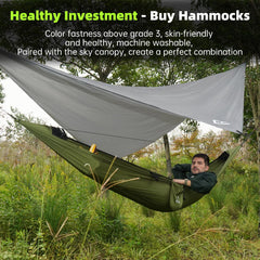 CROSSHIP portable hammock provides easy, fast setup anywhere.
