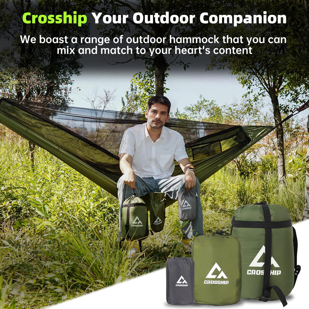 CROSSHIP hammock holds up to 500lbs for shared outdoor rests.